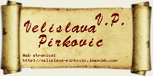 Velislava Pirković vizit kartica
